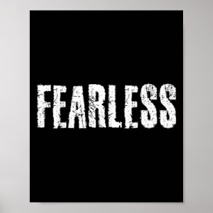 Furchtloses Shirt Motivierend Gym Workout Angst we Poster