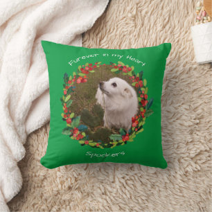 FURever In My Heart Weihnachts-Tiervorlage / Grün Kissen
