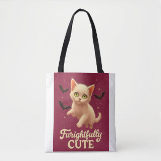 Furightfully Cute – Halloween Cat T-Shirt Tasche