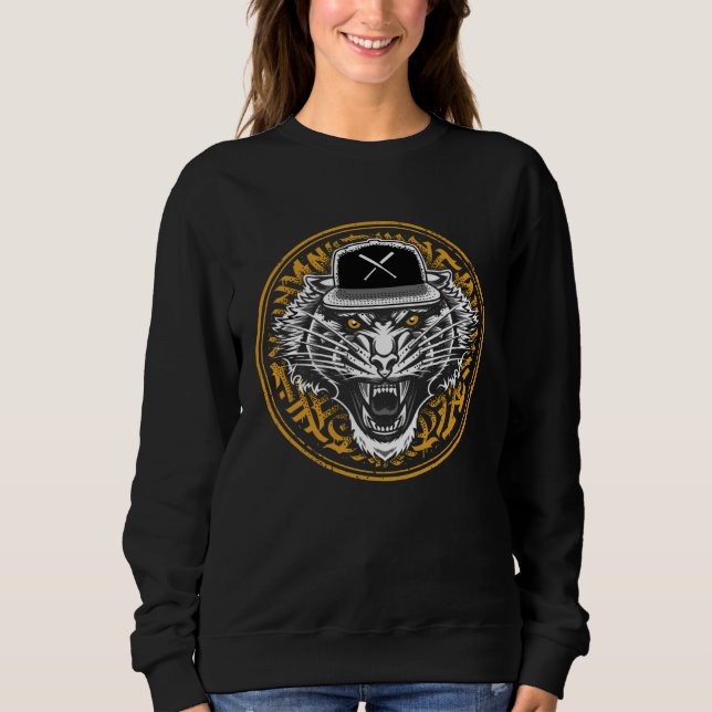 Furious Tiger Wearing a Snapback Sweatshirt (Vorderseite)