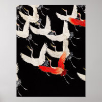 Furisode mit einer Unzahl fliegender Krane