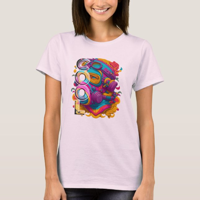 FURISTISCHE ABBILDUNG MIT GASMASK. T-Shirt (Vorderseite)