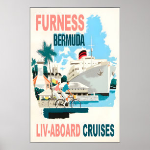 Furness Bermuda Line Dampfschiff-Reiseposter Poster