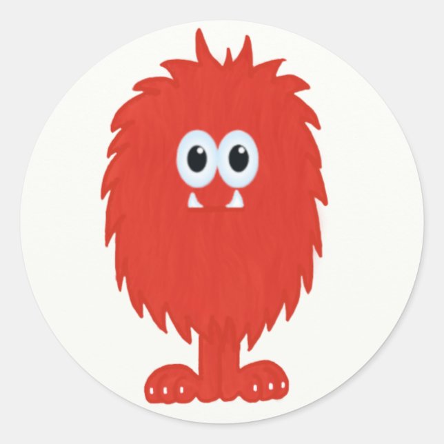 Furnier-Monster-Aufkleber Runder Aufkleber (Vorderseite)
