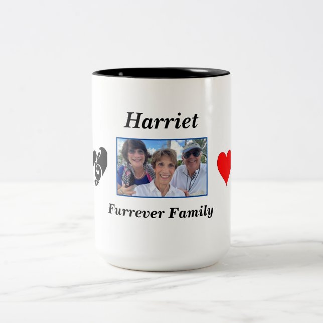 Furrever Family Personalisierte Mug Zweifarbige Tasse (Mittel)