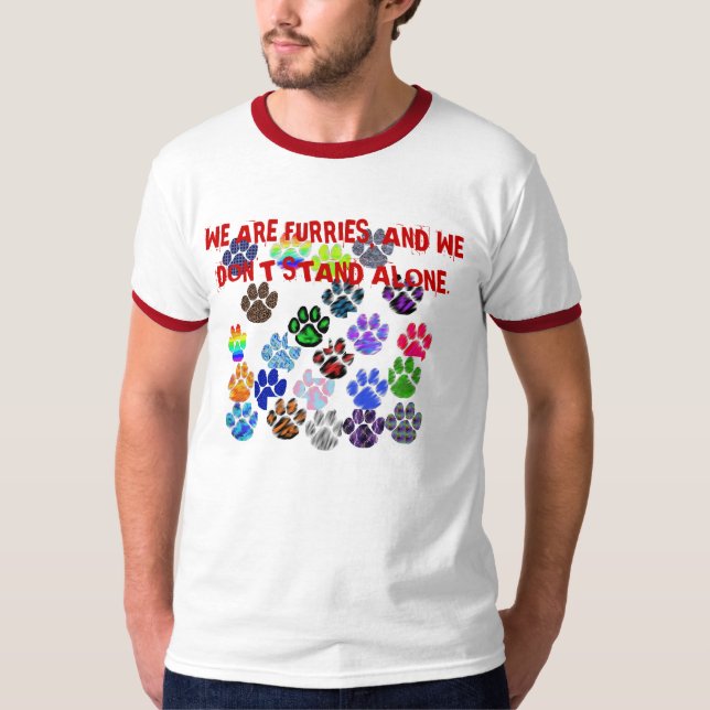 FURRIES TUN NICHT ALLEIN STEHEND T-Shirt (Vorderseite)