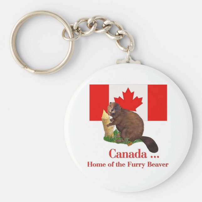 Furry Beaver Schlüsselanhänger (Vorne)