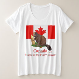 Furry Beaver Spaß Große Größe T-Shirt
