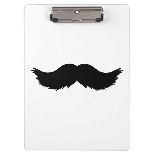 Furry Black Mustache Klemmbrett (Vorderseite)