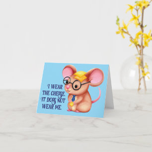Furry Cheese Man Business Mouse Krawatte Nerdy Karte