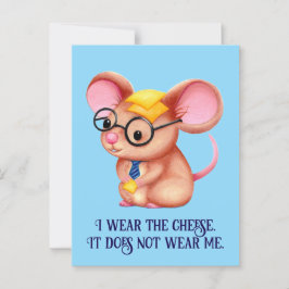 Furry Cheese Man Business Mouse Krawatte Nerdy Postkarte