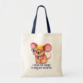 Furry Cheese Man Business Mouse Tie Glasses Nerdy Tragetasche