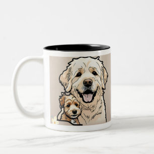 "Furry Family Krawatte" Zweifarbige Tasse