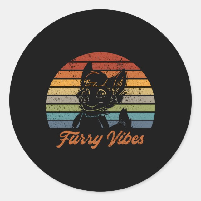 Furry Fandom Furry S Owo Fursuit Runder Aufkleber (Vorderseite)