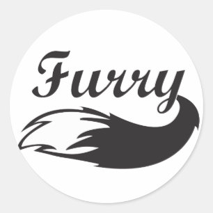 Furry Fandom Runder Aufkleber
