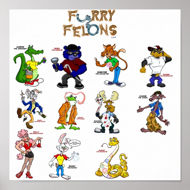 Furry Felons Poster (Vorne)