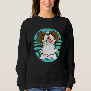 Furry Hund sitzend in der vermittelnden Position Sweatshirt