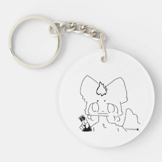 furry island fox and furry island mark key ring