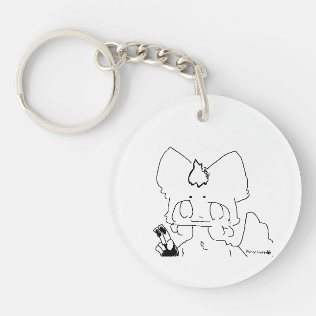 furry island fox and furry island mark key ring schlüsselanhänger (Vorderseite)