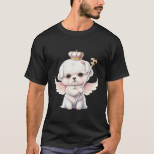 Furry Joy: Angel Wing Maltese Dog Welppy Gift T-Shirt