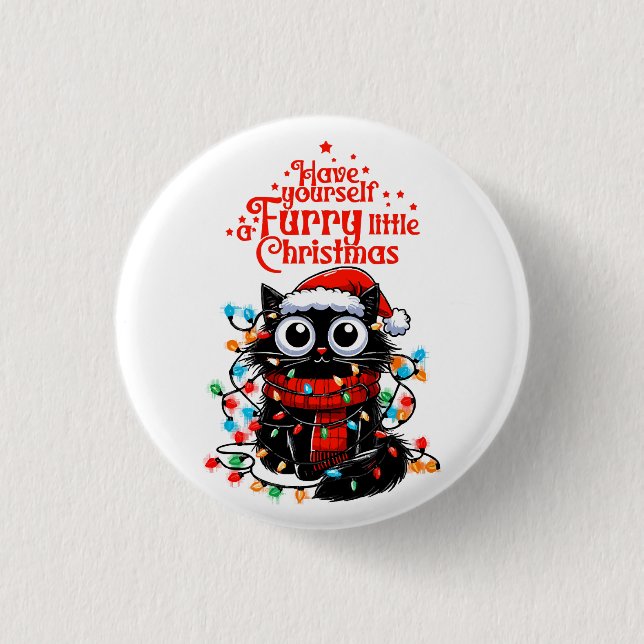 Furry Little Christmas Button (Vorderseite)