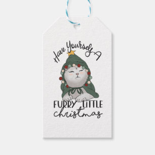 Furry Little Christmas Niedlich Cat Christmas Robe Geschenkanhänger