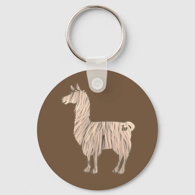 Furry Llama Schlüsselanhänger (Vorderseite)
