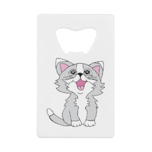 Furry Niedlich Cat Ästhetische Happy Cat Clipart Z Geldbeutel Flaschenöffner