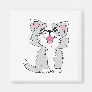 Furry Niedlich Cat Ästhetische Happy Cat Clipart Z Magnet