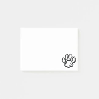 Furry Paw Print Post-it Klebezettel