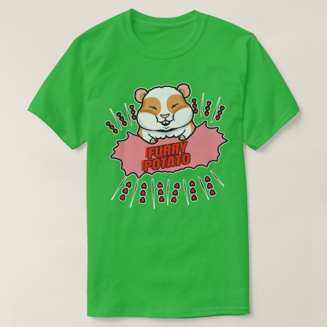 Furry Potato Funny Guinea Pig T-Shirt (Design vorne)