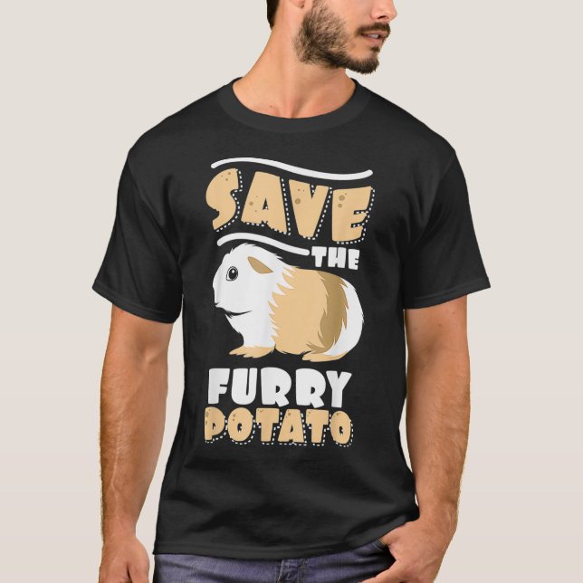 Furry Potato Guinea Pig Funny Novelty Geschenk T-Shirt (Vorderseite)
