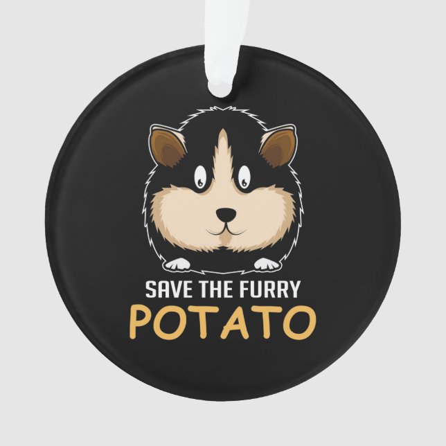 Furry Potato Guinea Schweinebesitzer Ornament (Vorderseite)