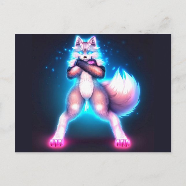Furry Power aktivieren Postkarte (Vorderseite)