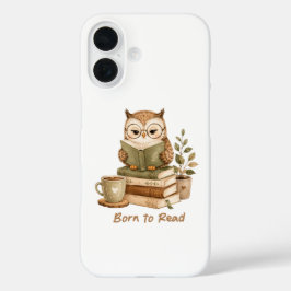 Fürs Lesen geboren - Süße Eule - Buchliebhaber iPh iPhone 16 Hülle