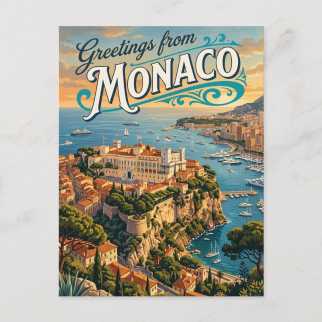 Fürstenpalast von Monaco Monaco Postkarte (Vorderseite)
