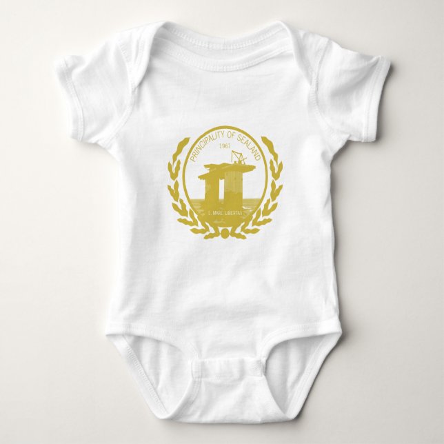 Fürstentum des sealand Siegel-Wappen Baby Strampler (Vorderseite)
