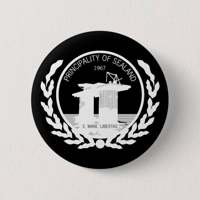 Fürstentum des sealand Siegel-Wappen Button (Vorderseite)