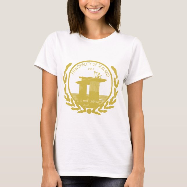 Fürstentum des sealand Siegel-Wappen T-Shirt (Vorderseite)