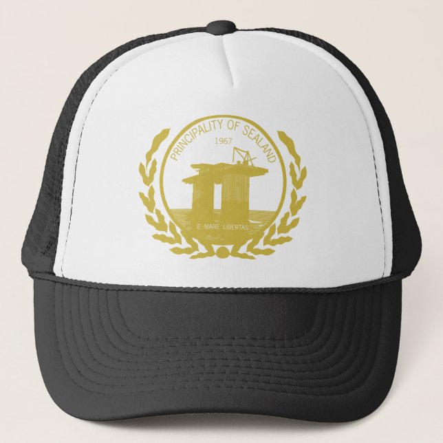 Fürstentum des sealand Siegel-Wappen Truckerkappe (Vorderseite)