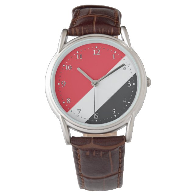 Fürstentum Sealand Flag Armbanduhr (Vorderseite)