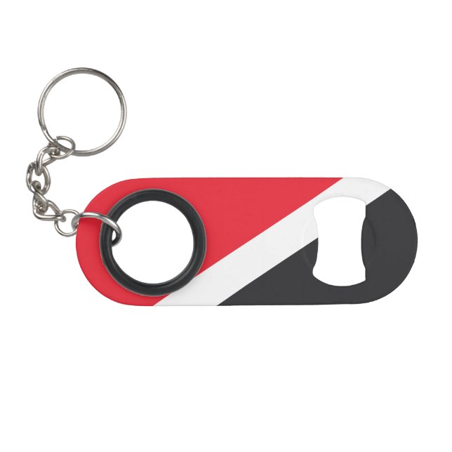 Fürstentum Sealand Flag Mini Flaschenöffner (Vorderseite (Horizontal))
