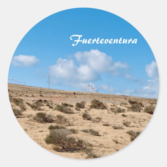 Fürteventura Runder Aufkleber (Vorderseite)