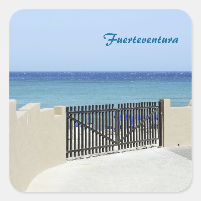 Fürteventura-Sticker Quadratischer Aufkleber (Vorderseite)