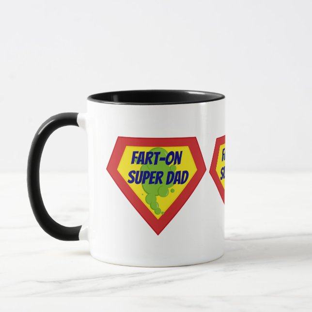 Furz - auf Super-Vater Tasse (Links)