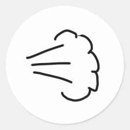 Furz Cloud Runder Aufkleber