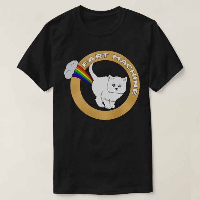 Furz Funny Cat Rainbow T-Shirt (Design vorne)