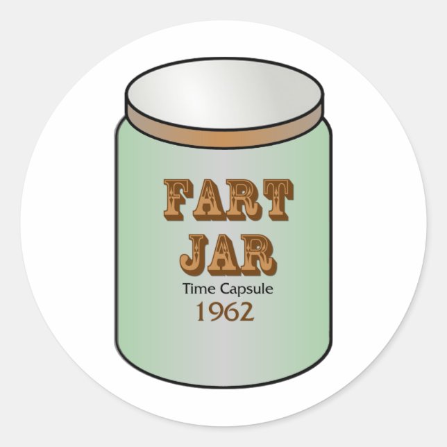 Furz Jar Time Kapsel 1962 Runder Aufkleber (Vorderseite)