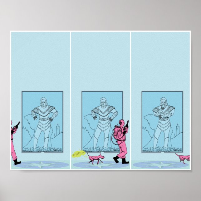 Furzen für Hunde im Museum Poster (Vorne)