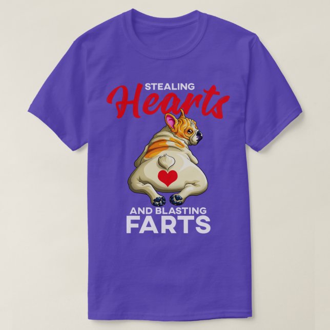 Furzen heilen und löschen Funny Mops Valen T-Shirt (Design vorne)
